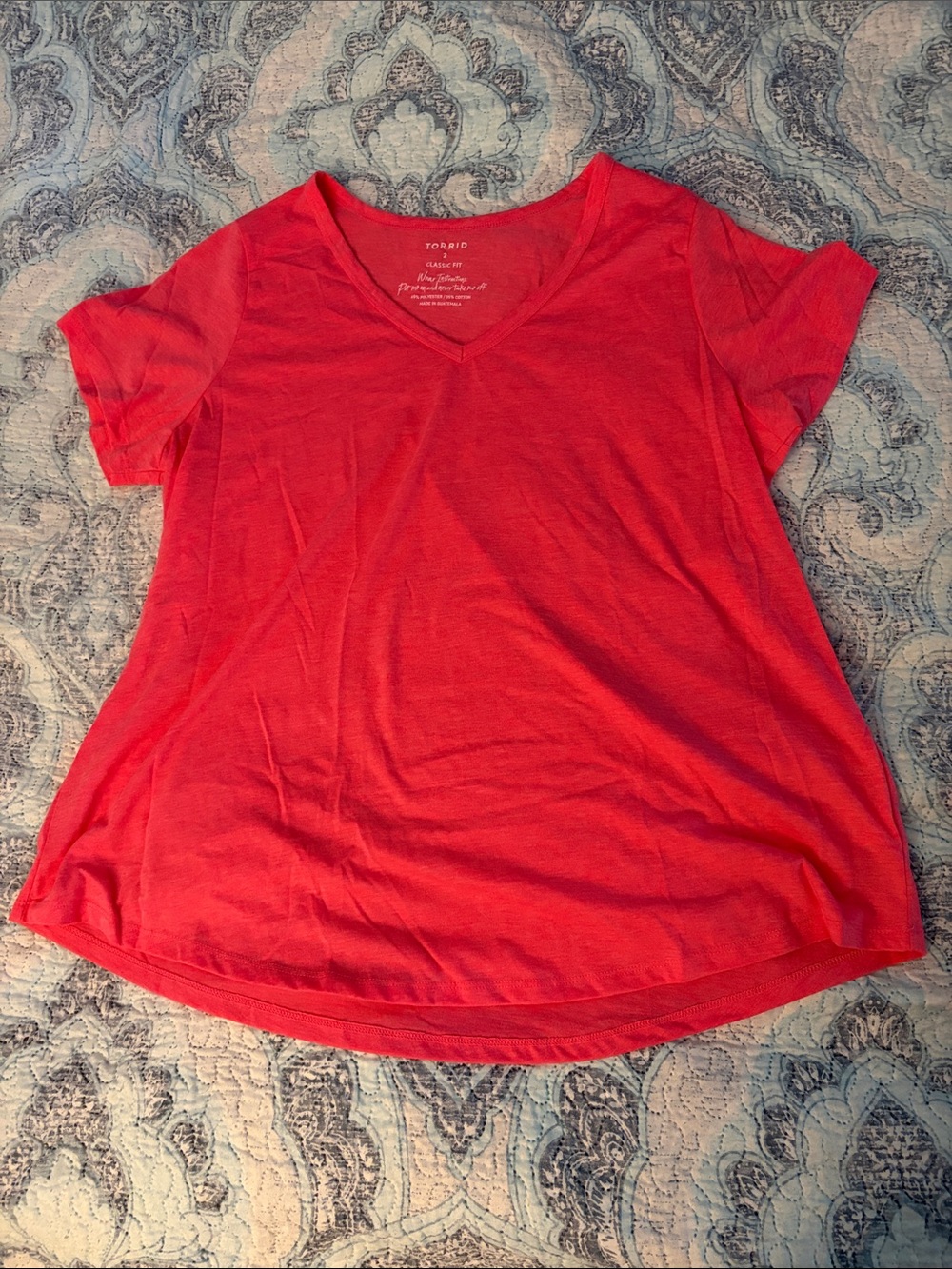 torrid Pink V-neck Short Sleeve Top